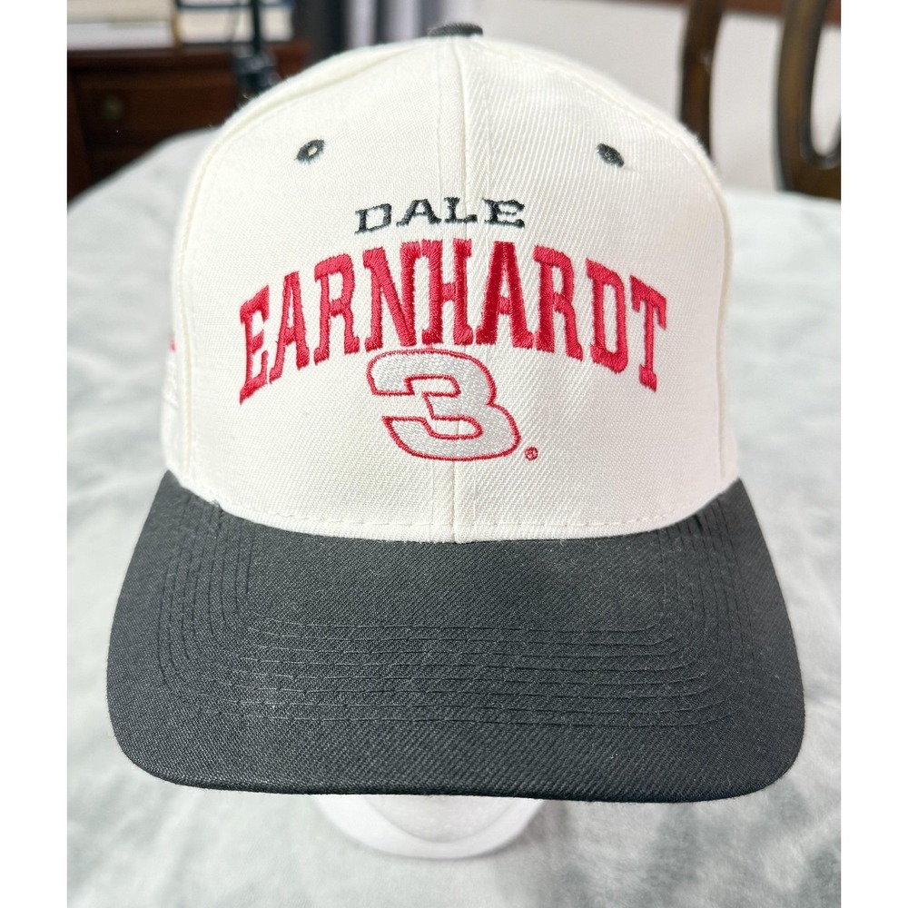 Dale Earnhardt 3 Hat Cap Snap Back Mens One Size White Black NASCAR Racing